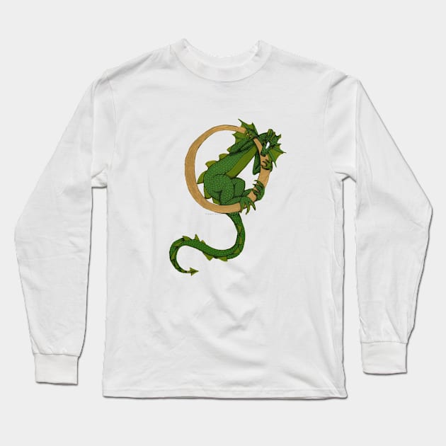 Green Dragon Letter O 2023 Long Sleeve T-Shirt by Donnahuntriss